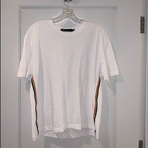 John Eshaya Tee w/ Rainbow Side Stripes | SZ S